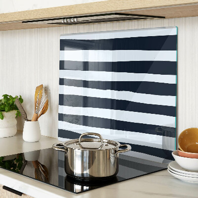 Snijplanken glas Marineblauwe en witte verticale strepen