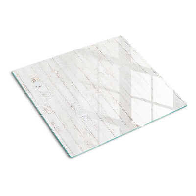 Snijplanken glas Witte houten planken