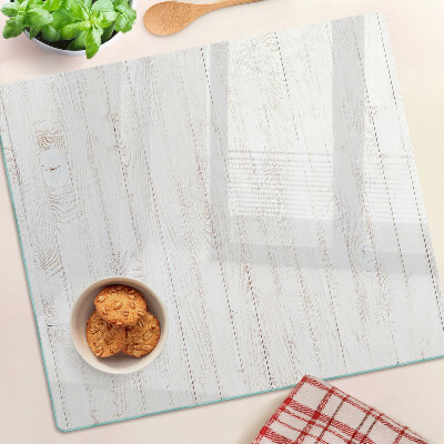Snijplanken glas Witte houten planken