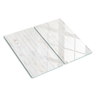 Snijplanken glas Witte houten planken