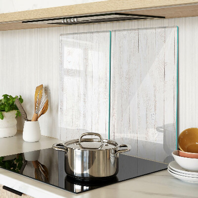 Snijplanken glas Witte houten planken