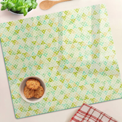 Snijplanken glas Geometrie in pastelkleuren