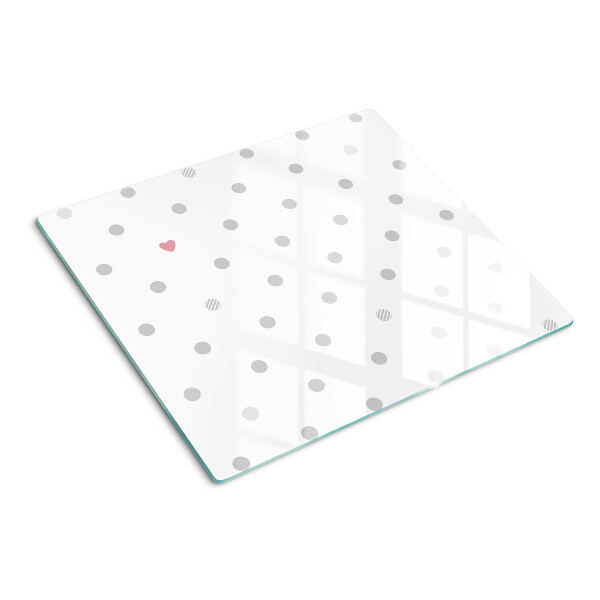 Snijplanken glas Stippen en een hart
