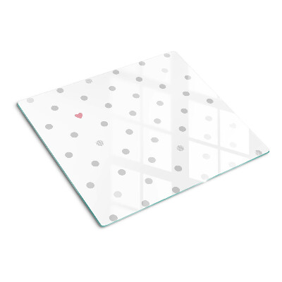 Snijplanken glas Stippen en een hart