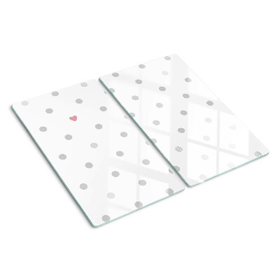 Snijplanken glas Stippen en een hart