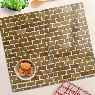Glazen snijplanken Bakstenen muur