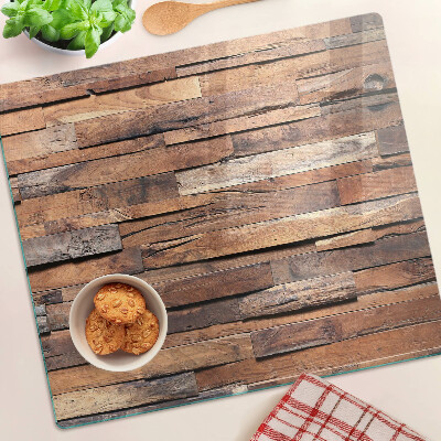 Glazen snijplanken Houten plank in rustieke stijl