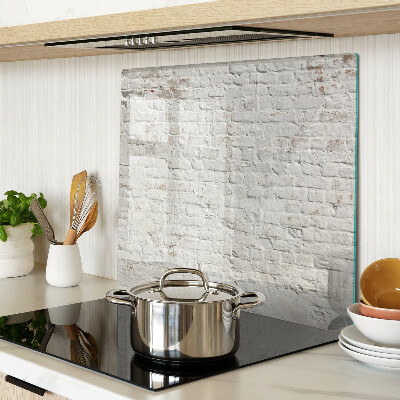Snijplanken glas Bakstenen muur in loftstijl