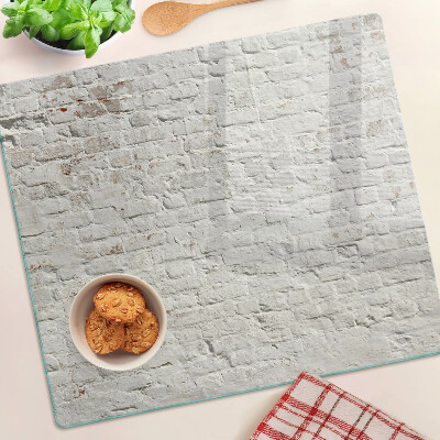 Snijplanken glas Bakstenen muur in loftstijl