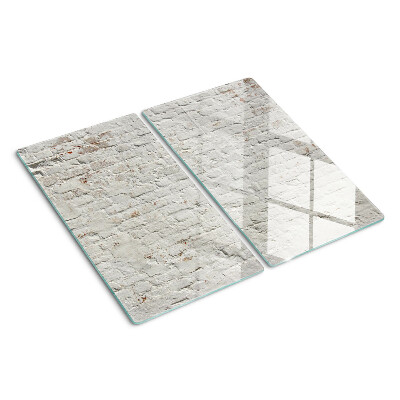 Snijplanken glas Bakstenen muur in loftstijl
