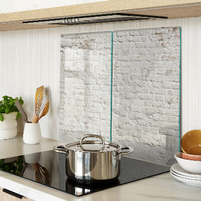 Snijplanken glas Bakstenen muur in loftstijl
