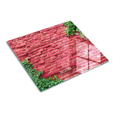Snijplanken glas Bakstenen muur met planten