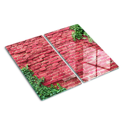 Snijplanken glas Bakstenen muur met planten
