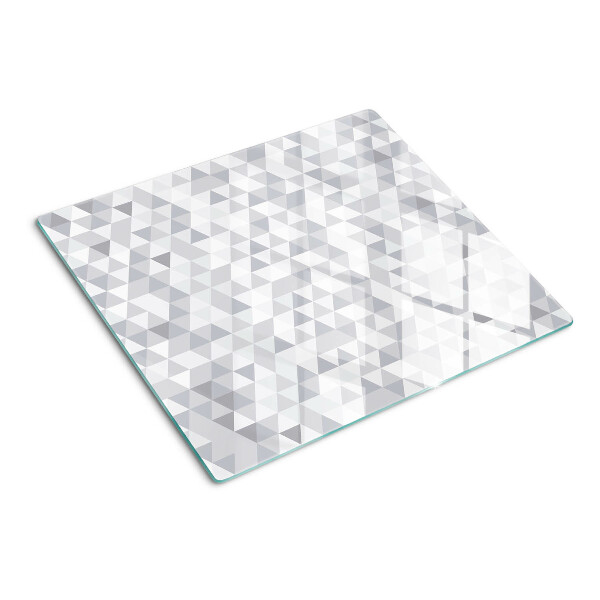 Snijplanken glas Driehoekmotief in grijstinten