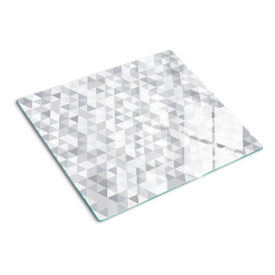 Snijplanken glas Driehoekmotief in grijstinten