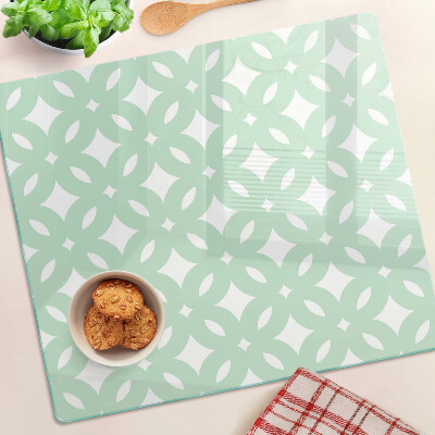 Glazen snijplanken Geometrische patronen in pastelkleuren