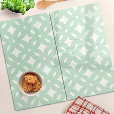 Glazen snijplanken Geometrische patronen in pastelkleuren