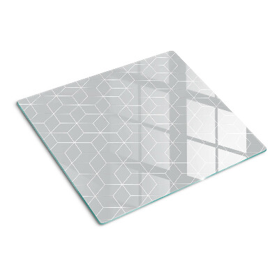 Glazen snijplanken Hexagonaal geometrisch raster