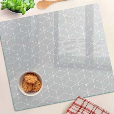 Glazen snijplanken Hexagonaal geometrisch raster