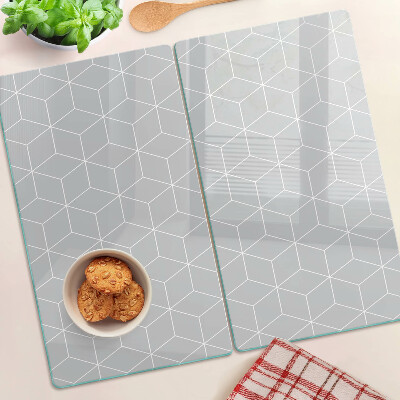 Glazen snijplanken Hexagonaal geometrisch raster