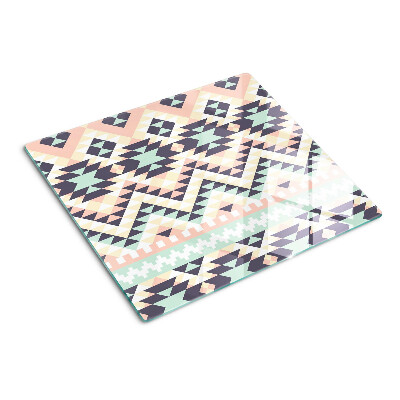Snijplanken glas Geometrisch motief in pastelkleuren