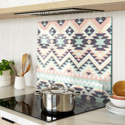 Snijplanken glas Geometrisch motief in pastelkleuren