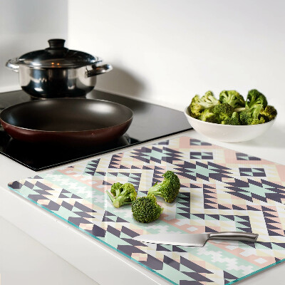 Snijplanken glas Geometrisch motief in pastelkleuren
