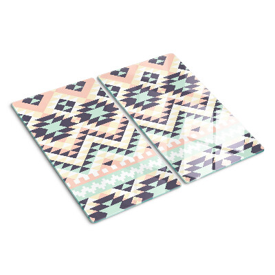 Snijplanken glas Geometrisch motief in pastelkleuren