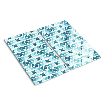 Glazen snijplanken Bladeren in tinten blauw