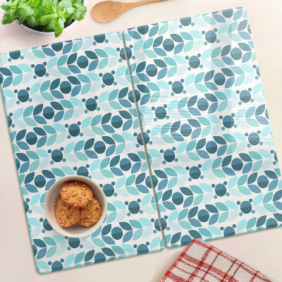 Glazen snijplanken Bladeren in tinten blauw