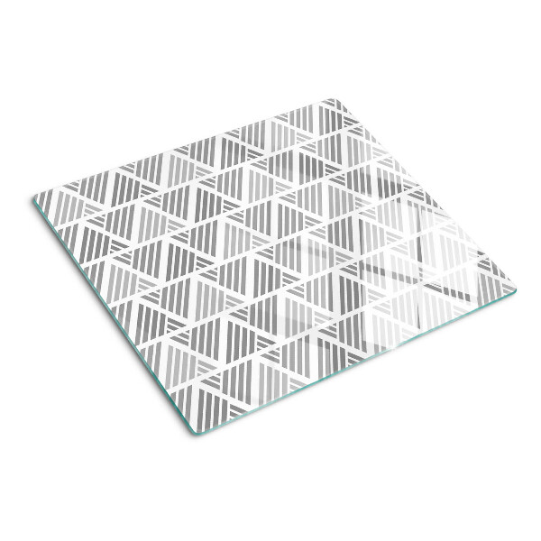 Snijplanken glas Geometrische patronen in grijstinten
