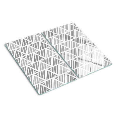 Snijplanken glas Geometrische patronen in grijstinten