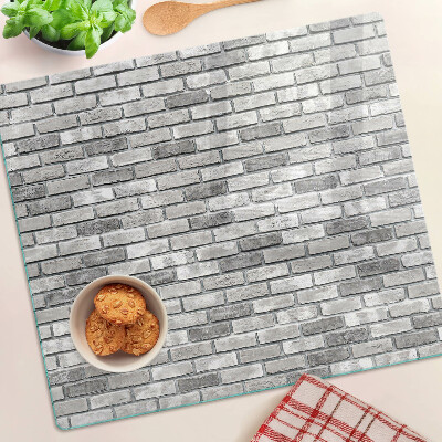 Glazen snijplanken Bakstenen muur