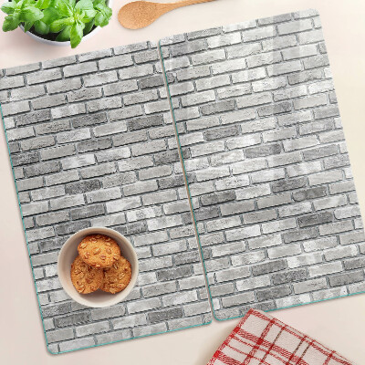 Glazen snijplanken Bakstenen muur