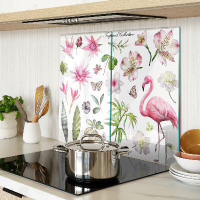 Snijplanken glas Tropische bloemen- en vogelcollectie