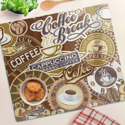 Glazen snijplanken Koffie en espresso