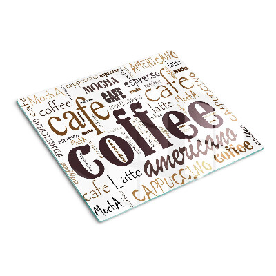 Glazen snijplanken Koffie en koffiedranken