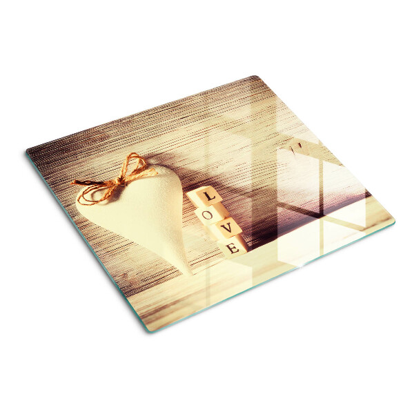 Snijplanken glas Liefde en hart