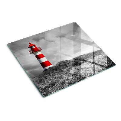Glazen snijplanken Vuurtoren in het landschap