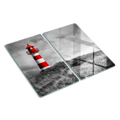 Glazen snijplanken Vuurtoren in het landschap