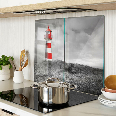 Glazen snijplanken Vuurtoren in het landschap