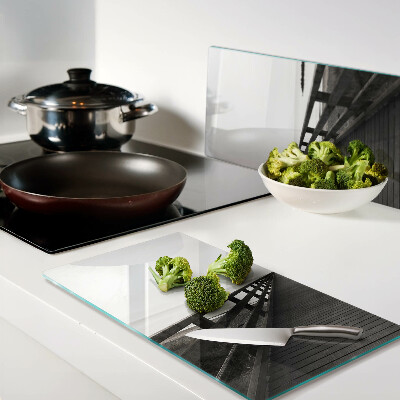 Snijplanken glas Houten steiger over het water