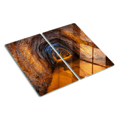 Glazen snijplanken Tunnel in de grot met verlichting