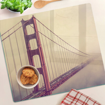 Glazen snijplanken Vintage Golden Gate Bridge
