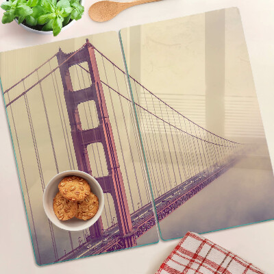 Glazen snijplanken Vintage Golden Gate Bridge