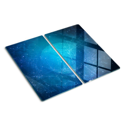 Glazen snijplanken Geometrische lijnen en puntenmotief