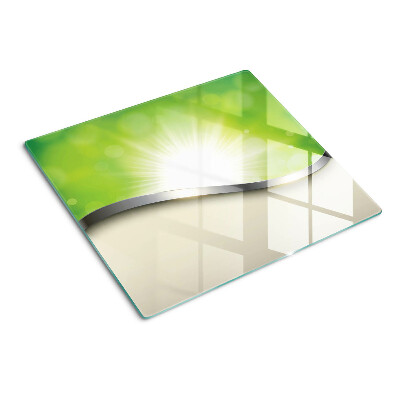 Glazen snijplanken Groene bokeh met lichtstralen
