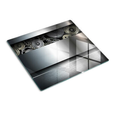 Glazen snijplanken Mechanische tandwielen en metalen oppervlakken