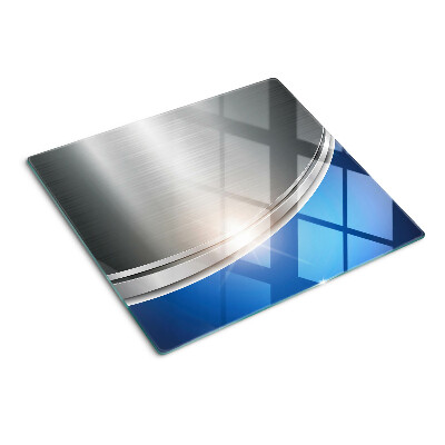 Glazen snijplanken Metaaleffect met blauwe accenten