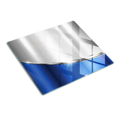 Glazen snijplanken Metaalpatroon met blauwe accenten